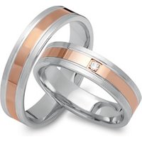 🦚 Eheringe 585er Rot- Weissgold mit Diamant 🦚 Eheringe 585er Rot- Weissgold mit Diamant