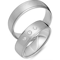 🦚 Eheringe 333er Weissgold 3 Diamanten 🦚 Eheringe 333er Weissgold 3 Diamanten