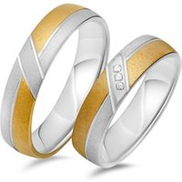 🦚 Eheringe 585er Gelb- Weissgold 3 Diamanten 🦚 Eheringe 585er Gelb- Weissgold 3 Diamanten