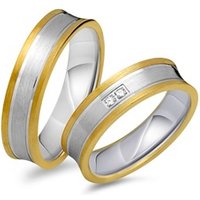 🦚 Eheringe 750er Gelb- Weissgold 2 Diamanten 🦚 Eheringe 750er Gelb- Weissgold 2 Diamanten