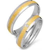 🦚 Trauringe 585er Gelb- Weissgold mit Diamant 🦚 Trauringe 585er Gelb- Weissgold mit Diamant