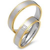🦚 Eheringe 750er Gelb- Weissgold mit Diamant 🦚 Eheringe 750er Gelb- Weissgold mit Diamant