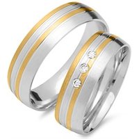 🦚 Eheringe 585er Gelb- Weissgold 3 Diamanten 🦚 Eheringe 585er Gelb- Weissgold 3 Diamanten