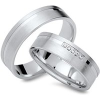 🦚 Trauringe 333er Weissgold 5 Diamanten 🦚 Trauringe 333er Weissgold 5 Diamanten