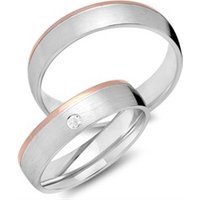 🦚 Eheringe 333er Rot- Weissgold mit Diamant 🦚 Eheringe 333er Rot- Weissgold mit Diamant