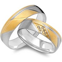 🦚 Eheringe 333er Gelb- Weissgold 6 Diamanten 🦚 Eheringe 333er Gelb- Weissgold 6 Diamanten