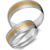 🦚 Trauringe 750er Gelb- Weissgold 3 Diamanten 🦚 Trauringe 750er Gelb- Weissgold 3 Diamanten