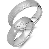 🦚 Eheringe 333er Weissgold 3 Diamanten 🦚 Eheringe 333er Weissgold 3 Diamanten