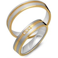 🦚 Eheringe 333er Gelb- Weissgold 3 Diamanten 🦚 Eheringe 333er Gelb- Weissgold 3 Diamanten