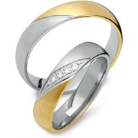 🦚 Trauringe 333er Gelb- Weissgold 4 Diamanten 🦚 Trauringe 333er Gelb- Weissgold 4 Diamanten