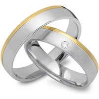 🦚 Trauringe 750er Gelb- Weissgold mit Diamant 🦚 Trauringe 750er Gelb- Weissgold mit Diamant