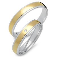 🦚 Eheringe 750er Gelb- Weissgold mit Diamant 🦚 Eheringe 750er Gelb- Weissgold mit Diamant