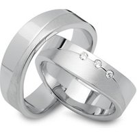 🦚 Eheringe 333er Weissgold 3 Diamanten 🦚 Eheringe 333er Weissgold 3 Diamanten