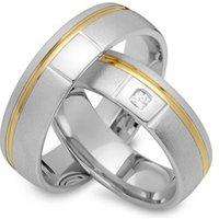 🦚 Eheringe 750er Gelb- Weissgold mit Diamant 🦚 Eheringe 750er Gelb- Weissgold mit Diamant