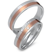 🦚 Eheringe 585er Rot- Weissgold 6 Diamanten 🦚 Eheringe 585er Rot- Weissgold 6 Diamanten