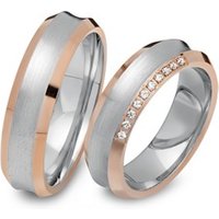 🦚 Trauringe 585er Rot- Weissgold 10 Diamanten 🦚 Trauringe 585er Rot- Weissgold 10 Diamanten