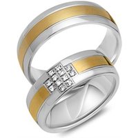 🦚 Trauringe 750er Gelb- Weissgold 12 Diamanten 🦚 Trauringe 750er Gelb- Weissgold 12 Diamanten