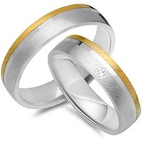 🦚 Trauringe 750er Gelb- Weissgold mit Diamant 🦚 Trauringe 750er Gelb- Weissgold mit Diamant