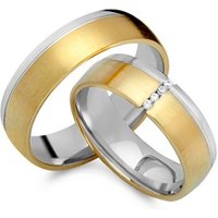 🦚 Eheringe 585er Gelb- Weissgold 4 Diamanten 🦚 Eheringe 585er Gelb- Weissgold 4 Diamanten