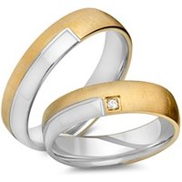 🦚 Trauringe 750er Gelb- Weissgold mit Diamant 🦚 Trauringe 750er Gelb- Weissgold mit Diamant