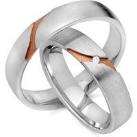 🦚 Trauringe 750er Rot- Weissgold mit Diamant 🦚 Trauringe 750er Rot- Weissgold mit Diamant