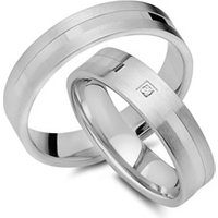 🦚 Eheringe 585er Weissgold mit Diamant 🦚 Eheringe 585er Weissgold mit Diamant