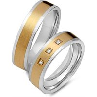 🦚 Eheringe 750er Gelb- Weissgold 3 Brillanten 🦚 Eheringe 750er Gelb- Weissgold 3 Brillanten