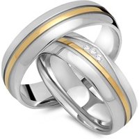 🦚 Trauringe 333er Gelb- Weissgold 3 Diamanten 🦚 Trauringe 333er Gelb- Weissgold 3 Diamanten