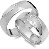 🦚 Eheringe 333er Weissgold 4 Diamanten 🦚 Eheringe 333er Weissgold 4 Diamanten