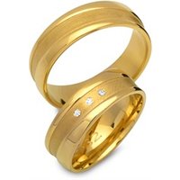 🦚 Trauringe 750er Gelbgold 3 Diamanten 🦚 Trauringe 750er Gelbgold 3 Diamanten