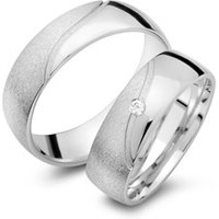 🦚 Trauringe 750er Weissgold mit Brillant 🦚 Trauringe 750er Weissgold mit Brillant