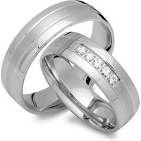 🦚 Trauringe 333er Weissgold 5 Diamanten 🦚 Trauringe 333er Weissgold 5 Diamanten