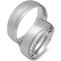 🦚 Eheringe 585er Weissgold 9 Brillanten 🦚 Eheringe 585er Weissgold 9 Brillanten