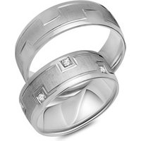 🦚 Trauringe 333er Weissgold 8 Diamanten 🦚 Trauringe 333er Weissgold 8 Diamanten