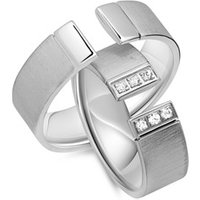 🦚 Eheringe 585er Weissgold 6 Diamanten 🦚 Eheringe 585er Weissgold 6 Diamanten