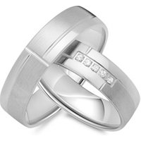 🦚 Eheringe 750er Weissgold 5 Brillanten 🦚 Eheringe 750er Weissgold 5 Brillanten