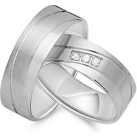 🦚 Trauringe 750er Weissgold 3 Brillanten 🦚 Trauringe 750er Weissgold 3 Brillanten