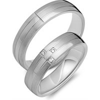 🦚 Eheringe 333er Weissgold 3 Brillanten 🦚 Eheringe 333er Weissgold 3 Brillanten