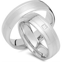 🦚 Eheringe 585er Weissgold mit Brillant 🦚 Eheringe 585er Weissgold mit Brillant