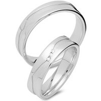 🦚 Eheringe 333er Weissgold 3 Brillanten 🦚 Eheringe 333er Weissgold 3 Brillanten