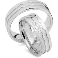 🦚 Trauringe 333er Weissgold 5 Diamanten 🦚 Trauringe 333er Weissgold 5 Diamanten