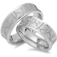 🦚 Eheringe 333er Weissgold 3 Brillanten 🦚 Eheringe 333er Weissgold 3 Brillanten