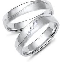 🦚 Trauringe aus Weißgold oder Platin mit 3 Diamanten 🦚 Trauringe aus Weißgold oder Platin mit 3 Diamanten