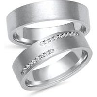 🦚 Trauringe aus Weißgold oder Platin mit 18 Diamanten 🦚 Trauringe aus Weißgold oder Platin mit 18 Diamanten