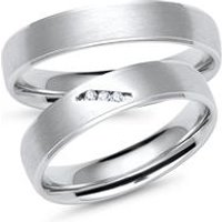 🦚 Trauringe aus Weißgold oder Platin mit 3 Diamanten 🦚 Trauringe aus Weißgold oder Platin mit 3 Diamanten