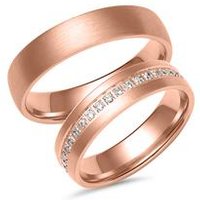 🦚 Eheringe aus Roségold mit 38 Diamanten 🦚 Eheringe aus Roségold mit 38 Diamanten