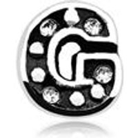 🦚 Buchstaben Charm G 925er Silber mit Zirkonia 🦚 Buchstaben Charm G 925er Silber mit Zirkonia