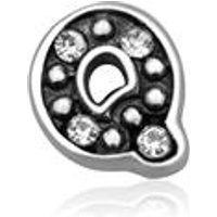 🦚 925er Silber Buchstaben Charm Q mit Zirkonia 🦚 925er Silber Buchstaben Charm Q mit Zirkonia
