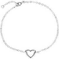 🦚 Damenarmband Herz aus 14-karätigem Weißgold 🦚 Damenarmband Herz aus 14-karätigem Weißgold