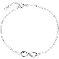 🦚 Infinity Armband für Damen aus 14K Weißgold 🦚 Infinity Armband für Damen aus 14K Weißgold